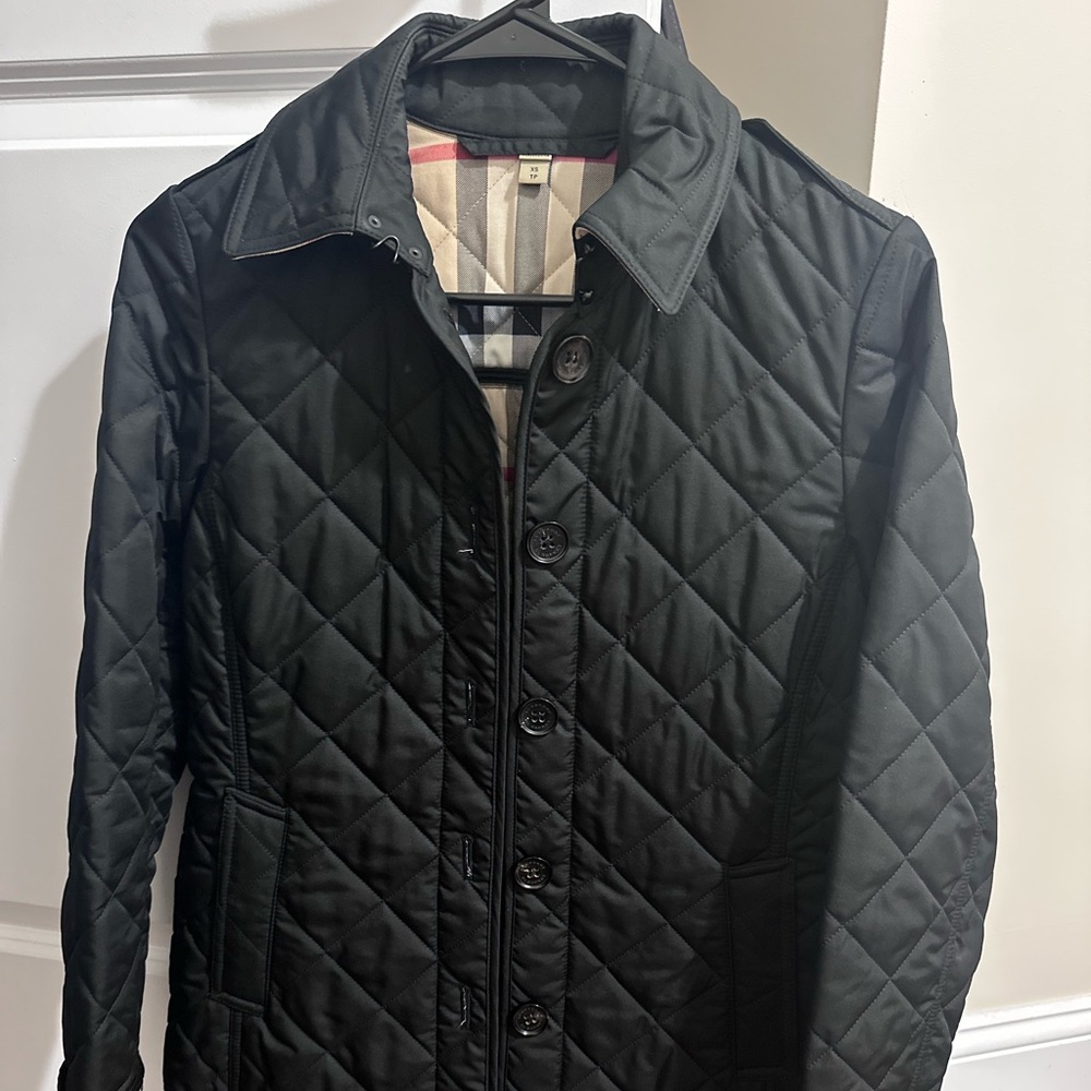 Burberry Black Quilted Utility Jacket